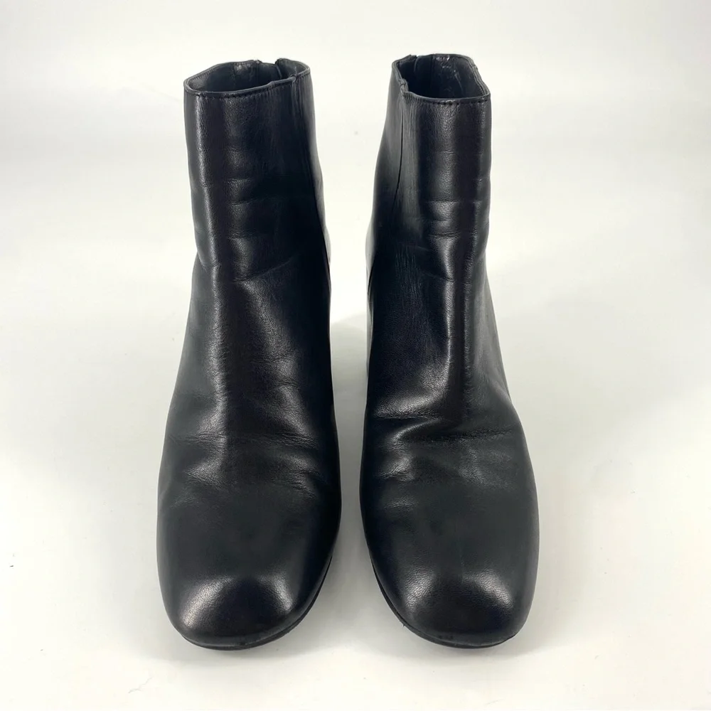 Stuart Weitzman Women's Bacari Leather High-Heel Black Booties - Picture 2 of 10